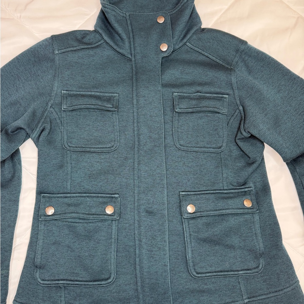Patagonia Better Jacket Womens Medium Knit Fleece Blue Full Zip Pockets - Picture 2 of 9
